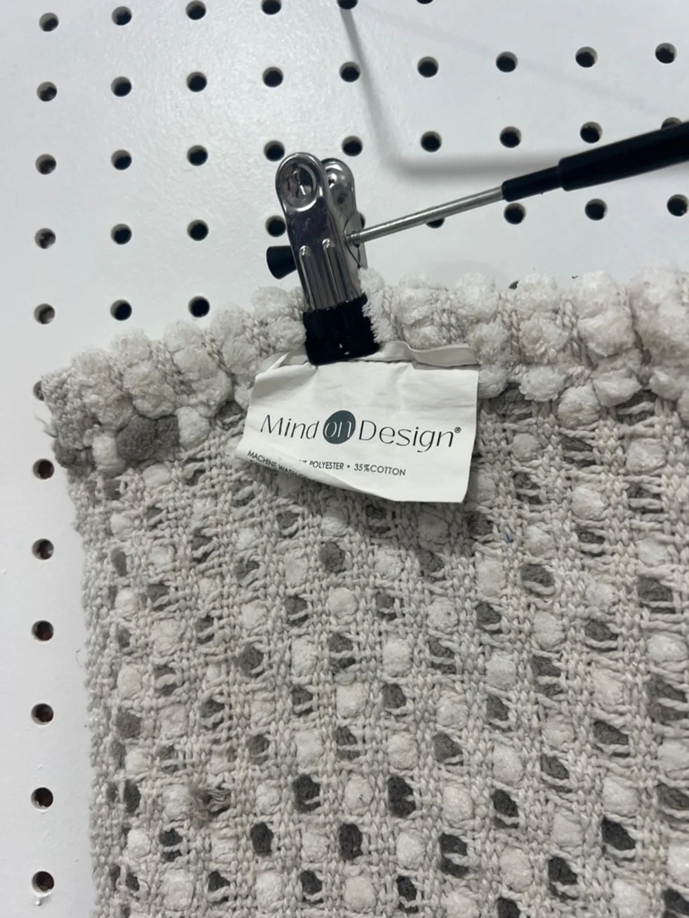 Chunky Handwoven Gray and White Wool Rug